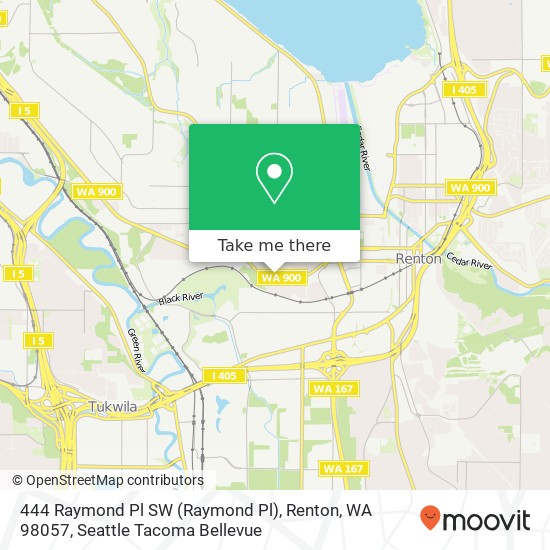 Mapa de 444 Raymond Pl SW (Raymond Pl), Renton, WA 98057