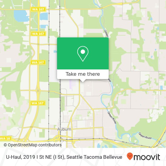 Mapa de U-Haul, 2019 I St NE