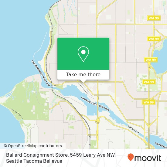 Mapa de Ballard Consignment Store, 5459 Leary Ave NW