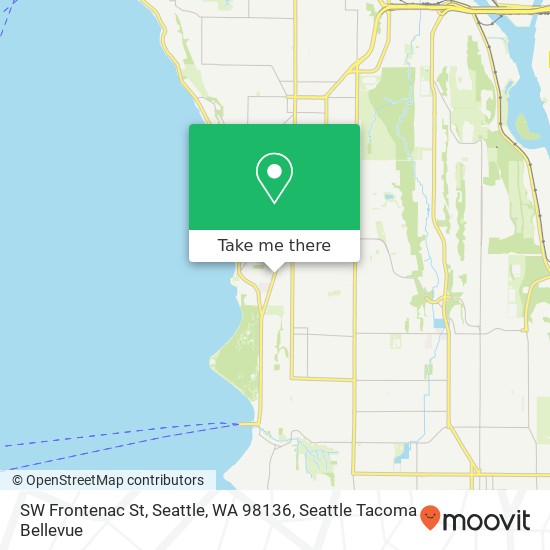 SW Frontenac St, Seattle, WA 98136 map