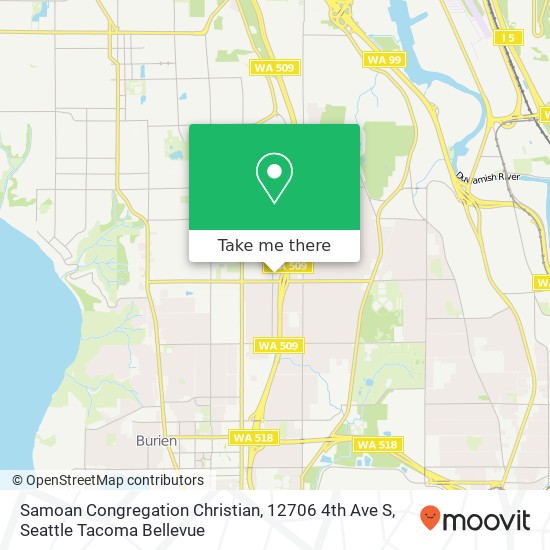 Samoan Congregation Christian, 12706 4th Ave S map