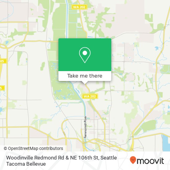 Mapa de Woodinville Redmond Rd & NE 106th St