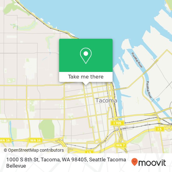 Mapa de 1000 S 8th St, Tacoma, WA 98405