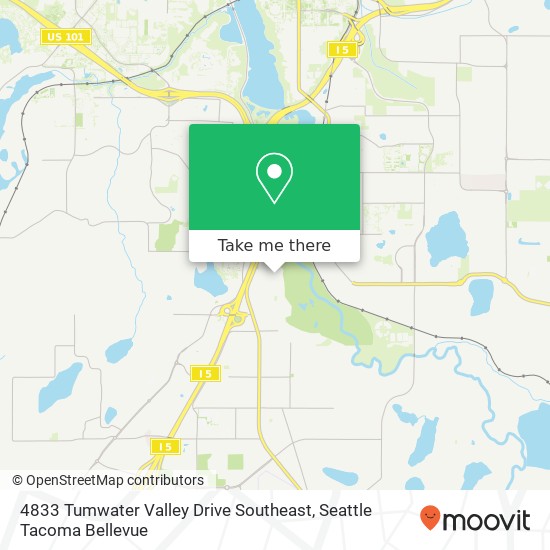 4833 Tumwater Valley Drive Southeast, 4833 Tumwater Valley Dr SE, Tumwater, WA 98501, USA map