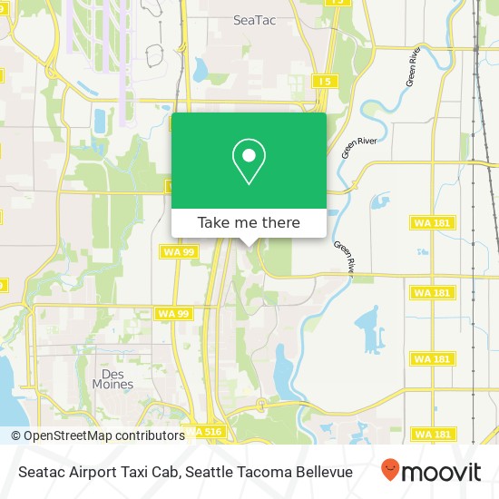 Seatac Airport Taxi Cab map