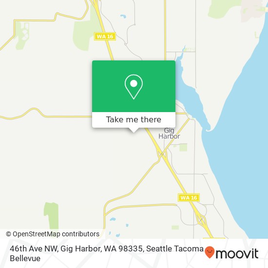 Mapa de 46th Ave NW, Gig Harbor, WA 98335