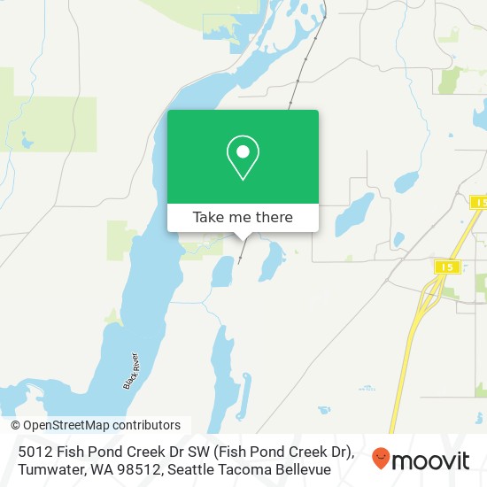 Mapa de 5012 Fish Pond Creek Dr SW (Fish Pond Creek Dr), Tumwater, WA 98512