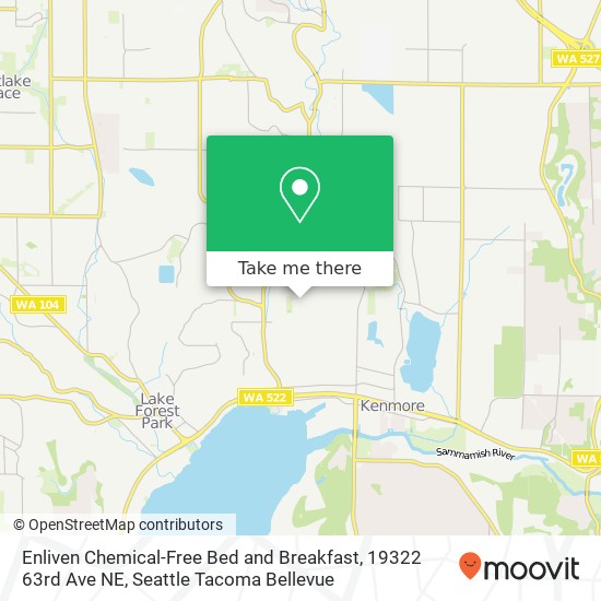 Mapa de Enliven Chemical-Free Bed and Breakfast, 19322 63rd Ave NE