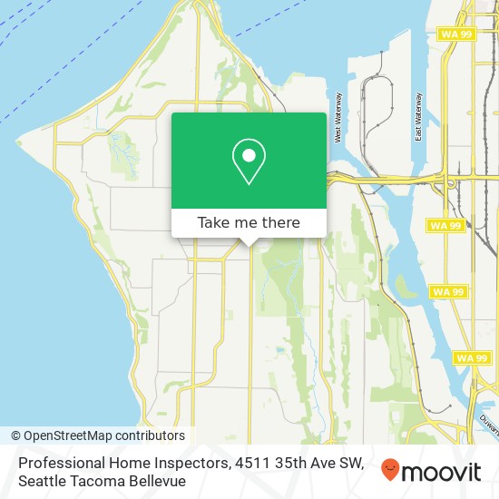 Professional Home Inspectors, 4511 35th Ave SW map