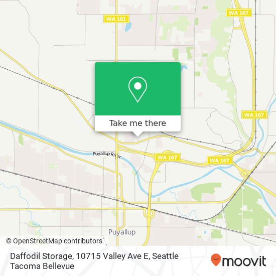 Mapa de Daffodil Storage, 10715 Valley Ave E