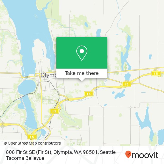 Mapa de 808 Fir St SE (Fir St), Olympia, WA 98501