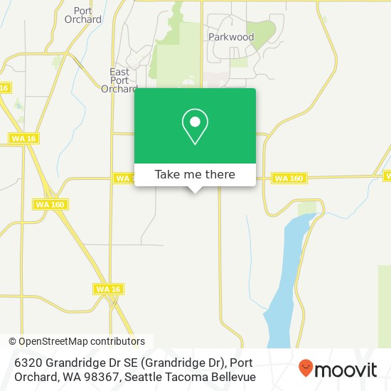Mapa de 6320 Grandridge Dr SE (Grandridge Dr), Port Orchard, WA 98367