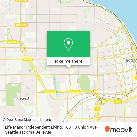 Mapa de Life Manor Independent Living, 1601 S Union Ave