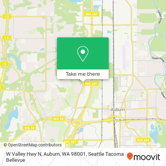 Mapa de W Valley Hwy N, Auburn, WA 98001
