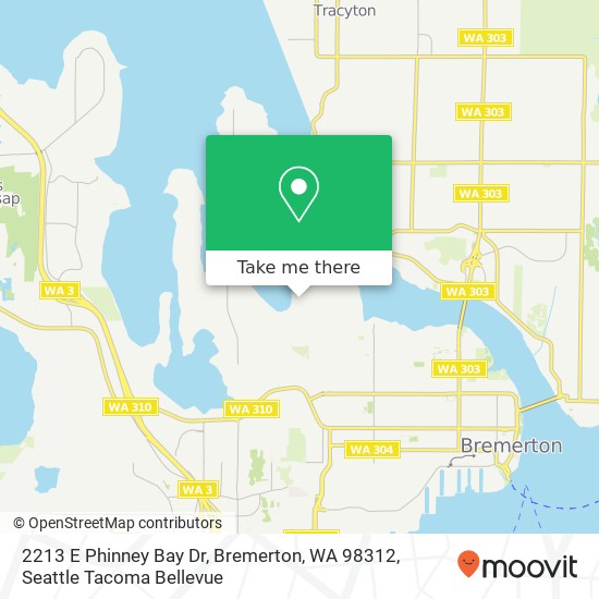 Mapa de 2213 E Phinney Bay Dr, Bremerton, WA 98312