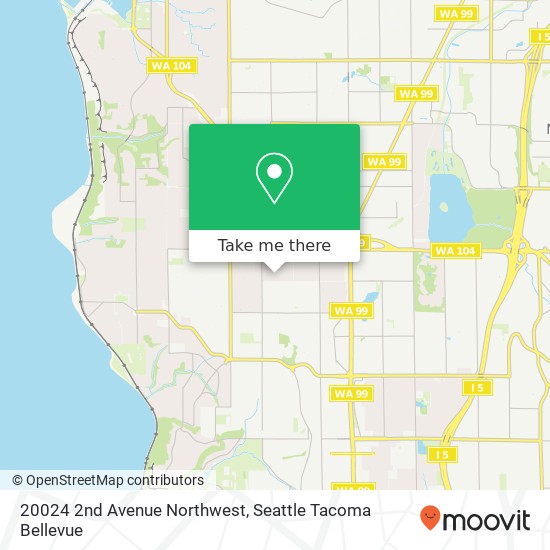 Mapa de 20024 2nd Avenue Northwest, 20024 2nd Ave NW, Shoreline, WA 98177, USA