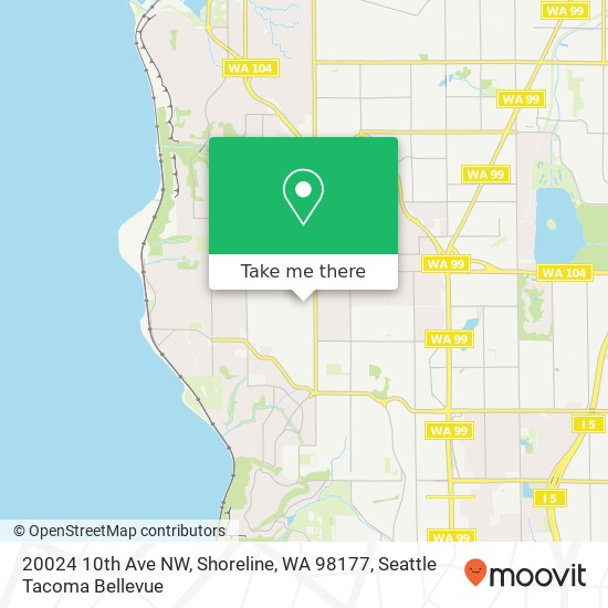 Mapa de 20024 10th Ave NW, Shoreline, WA 98177