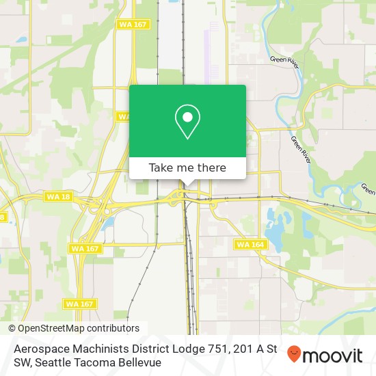 Mapa de Aerospace Machinists District Lodge 751, 201 A St SW