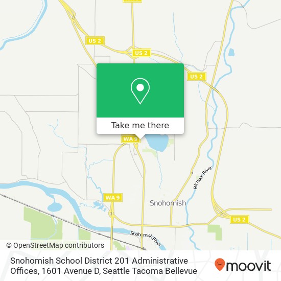 Snohomish School District 201 Administrative Offices, 1601 Avenue D map