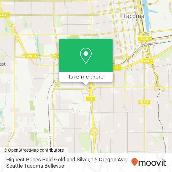 Highest Prices Paid Gold and Silver, 15 Oregon Ave map