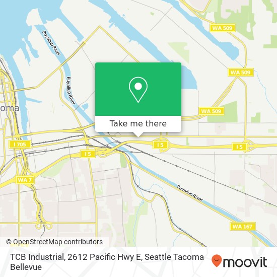 Mapa de TCB Industrial, 2612 Pacific Hwy E