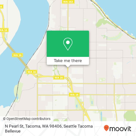 Mapa de N Pearl St, Tacoma, WA 98406