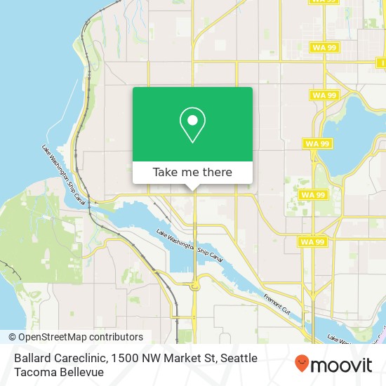 Mapa de Ballard Careclinic, 1500 NW Market St