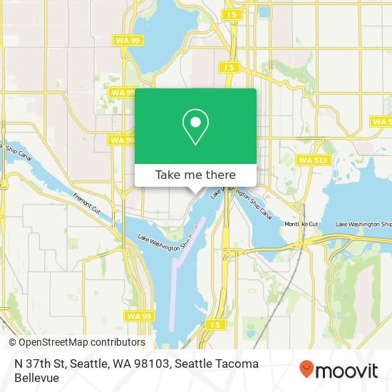 Mapa de N 37th St, Seattle, WA 98103