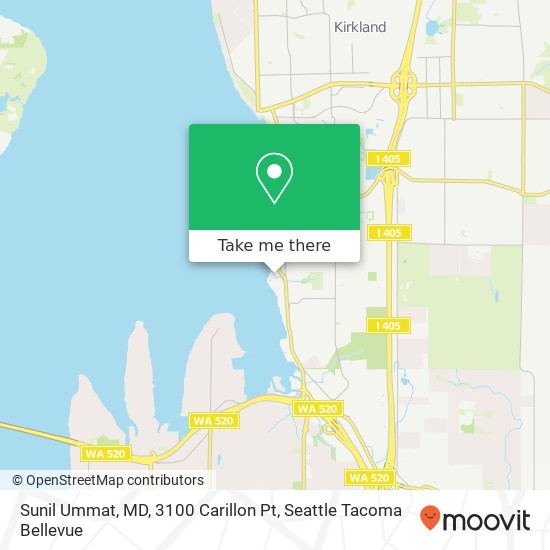 Mapa de Sunil Ummat, MD, 3100 Carillon Pt