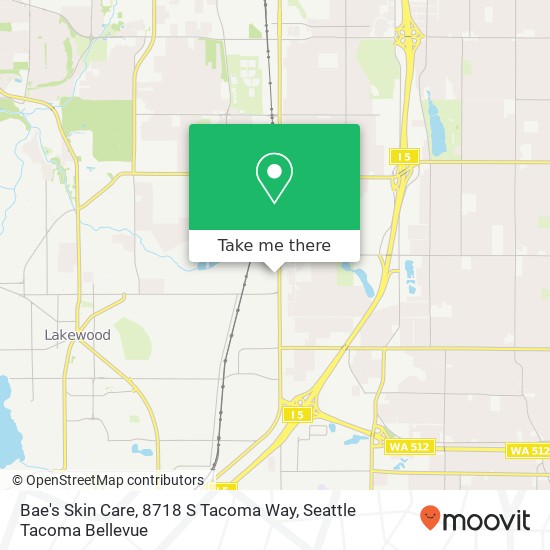 Mapa de Bae's Skin Care, 8718 S Tacoma Way