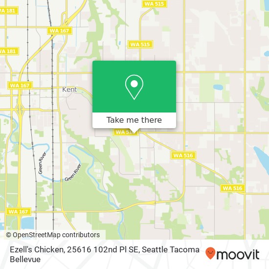 Mapa de Ezell's Chicken, 25616 102nd Pl SE