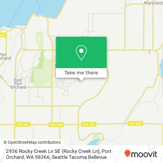 Mapa de 2936 Rocky Creek Ln SE (Rocky Creek Ln), Port Orchard, WA 98366