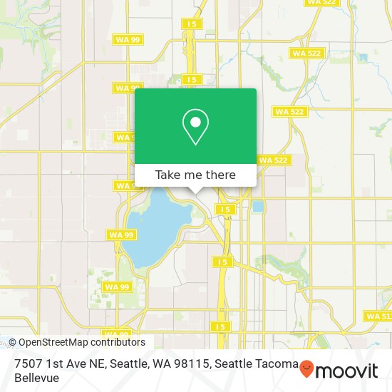 Mapa de 7507 1st Ave NE, Seattle, WA 98115