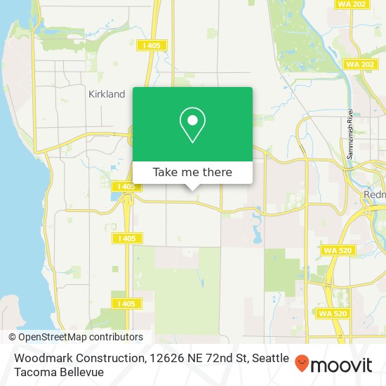 Mapa de Woodmark Construction, 12626 NE 72nd St