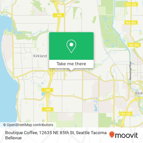 Mapa de Boutique Coffee, 12635 NE 85th St