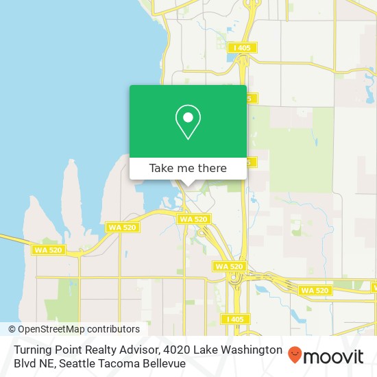 Turning Point Realty Advisor, 4020 Lake Washington Blvd NE map