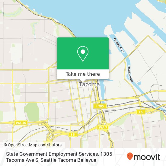 Mapa de State Government Employment Services, 1305 Tacoma Ave S