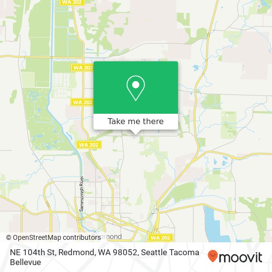 Mapa de NE 104th St, Redmond, WA 98052