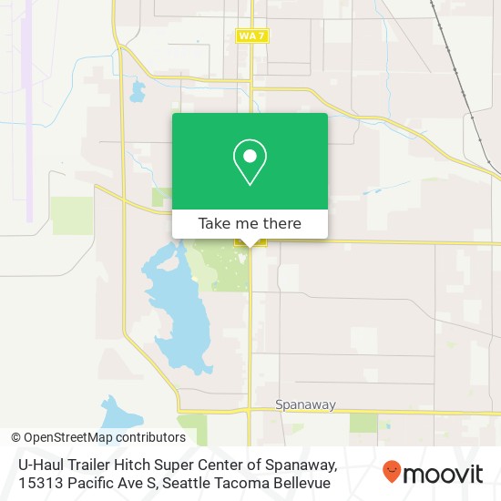 Mapa de U-Haul Trailer Hitch Super Center of Spanaway, 15313 Pacific Ave S
