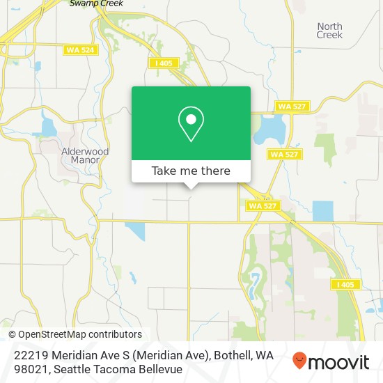 Mapa de 22219 Meridian Ave S (Meridian Ave), Bothell, WA 98021