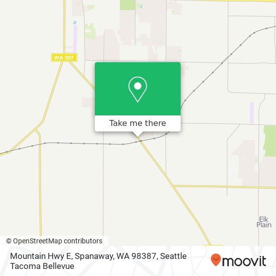 Mapa de Mountain Hwy E, Spanaway, WA 98387