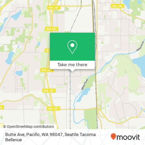 Mapa de Butte Ave, Pacific, WA 98047