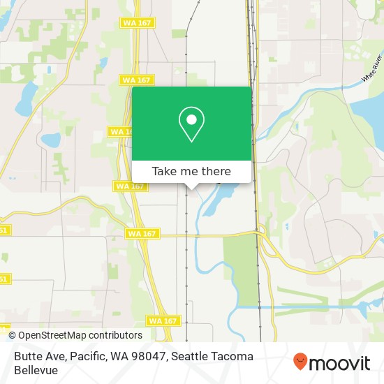 Mapa de Butte Ave, Pacific, WA 98047