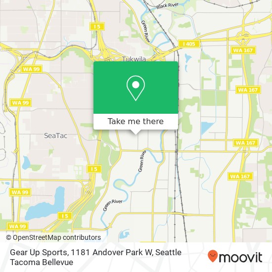 Mapa de Gear Up Sports, 1181 Andover Park W