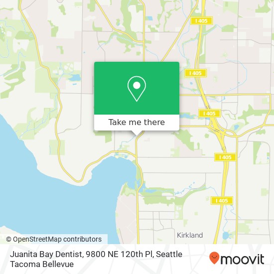 Juanita Bay Dentist, 9800 NE 120th Pl map