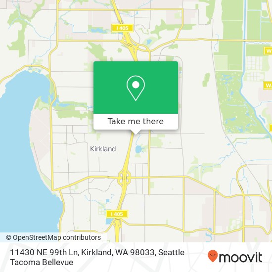 Mapa de 11430 NE 99th Ln, Kirkland, WA 98033