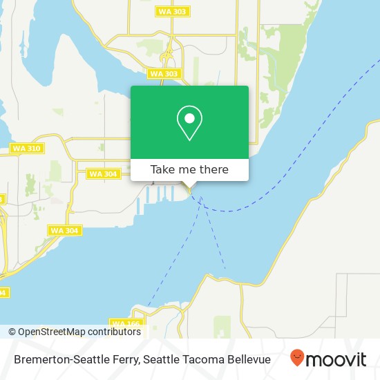 Bremerton-Seattle Ferry map