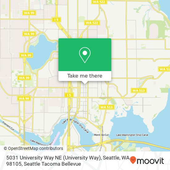5031 University Way NE (University Way), Seattle, WA 98105 map