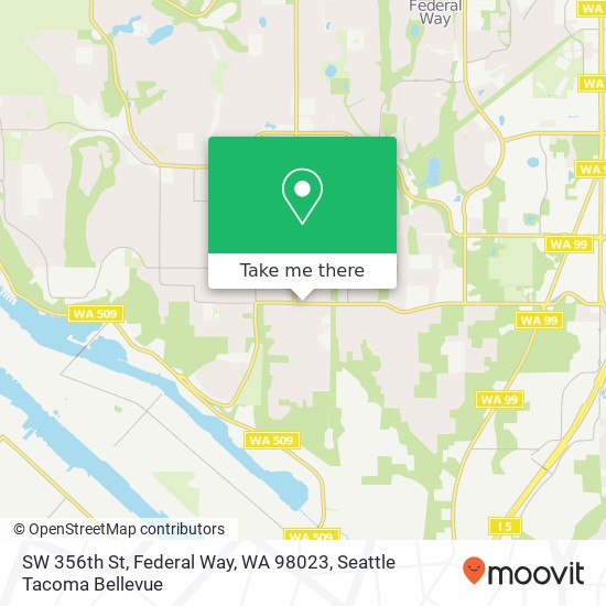 Mapa de SW 356th St, Federal Way, WA 98023