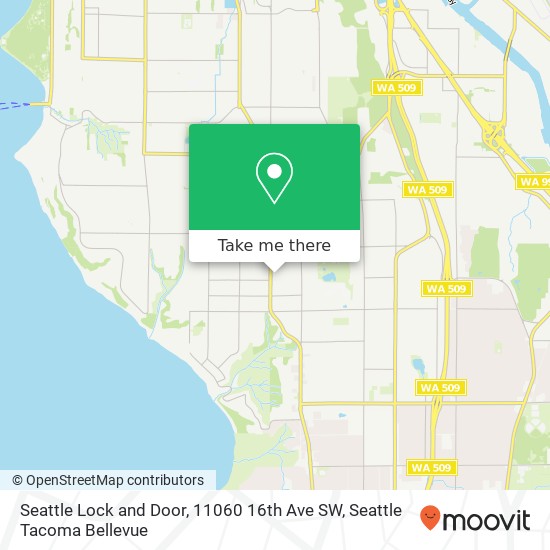Mapa de Seattle Lock and Door, 11060 16th Ave SW